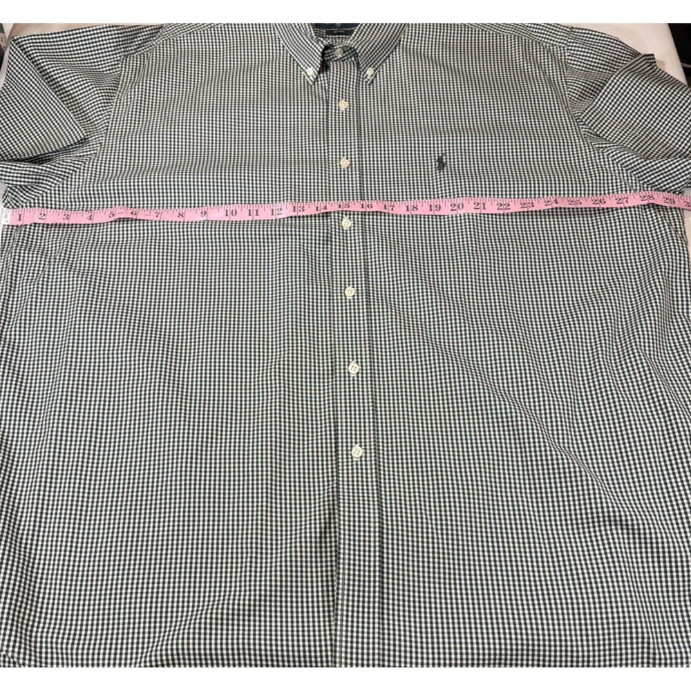 Ralph Lauren Blake XXL Green Gingham Plaid Check Short Sleeve Button Down Shirt - Picture 4 of 7